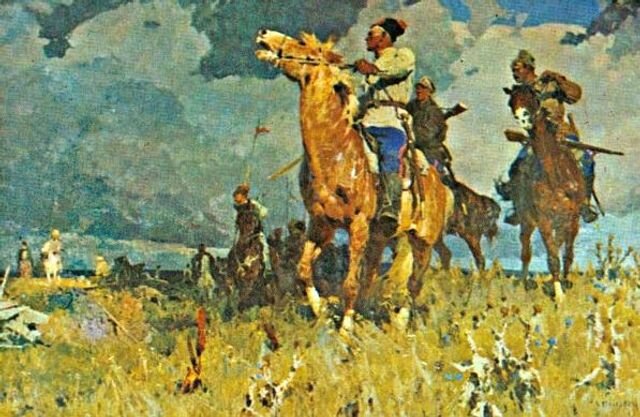    Красные казаки. С картины В. Полтавца, 1963 г