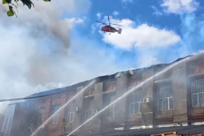    Пожар на складе в Богородском округе ©Скриншот