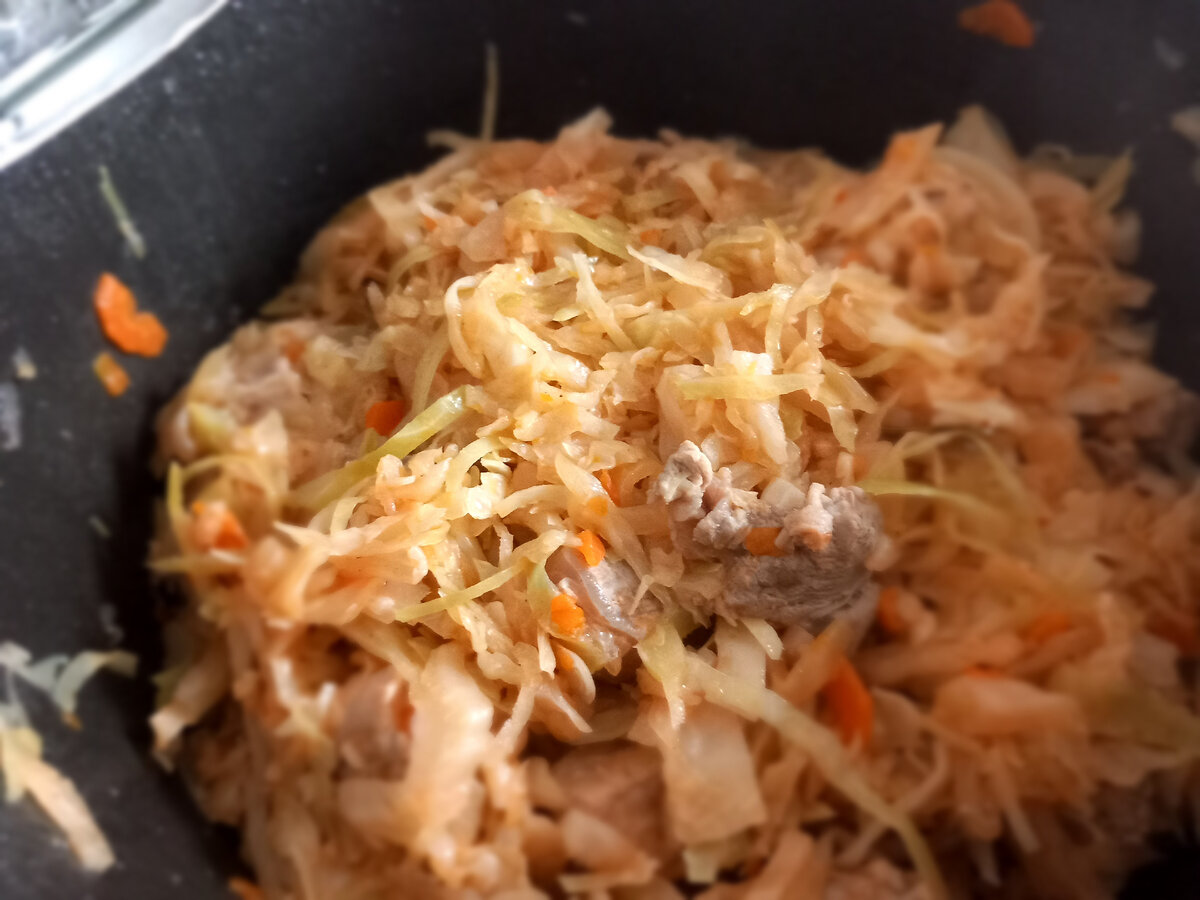 Капуста тушёная , одно из моих любимых блюд + картофельное пюре