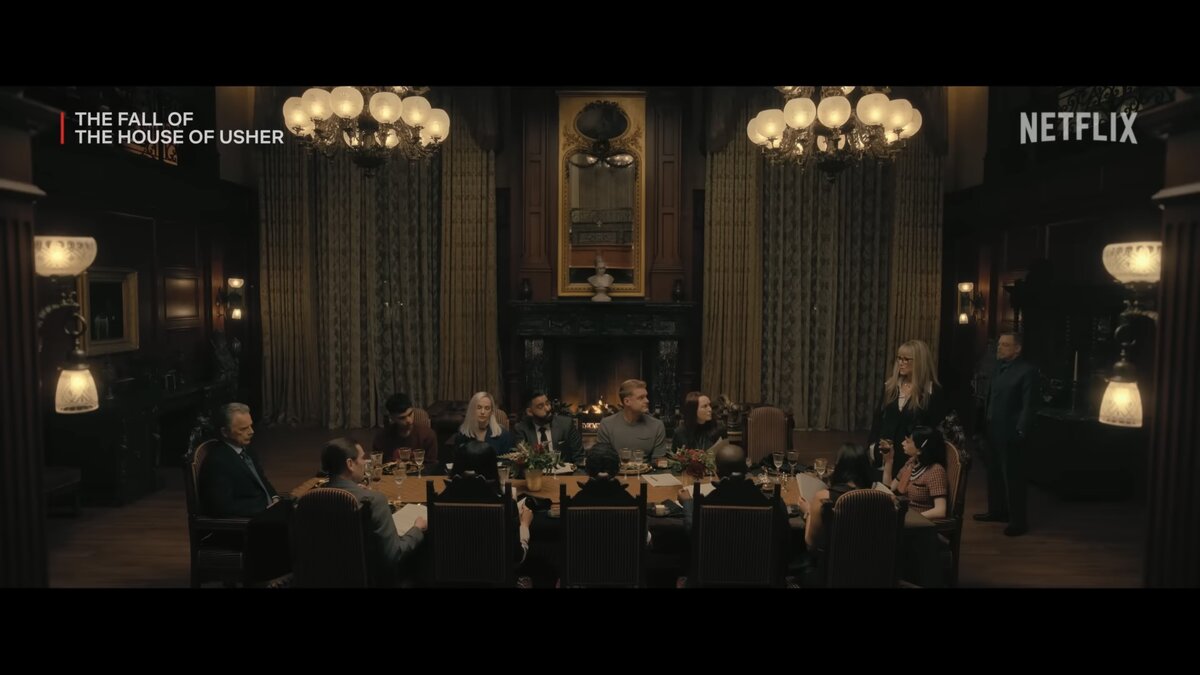 Кадр из оригинального трейлера сериала «The Fall of the House of Usher»
