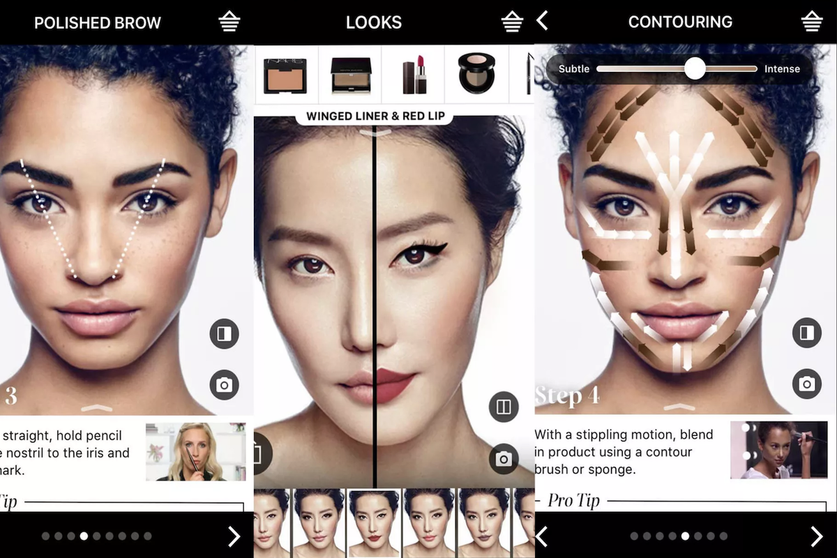 Приложение как будут выглядеть ваши. Виртуальный макияж. Контуринг азиатского лица. Виртуальный макияж в Sephora. Контуринг коллаж.