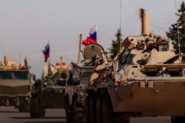  Колонна Российской бронетехники в Сирии
