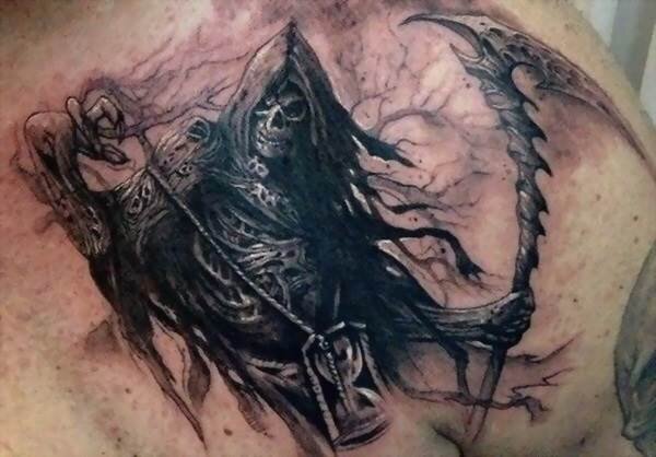 на тему смерть с косой.