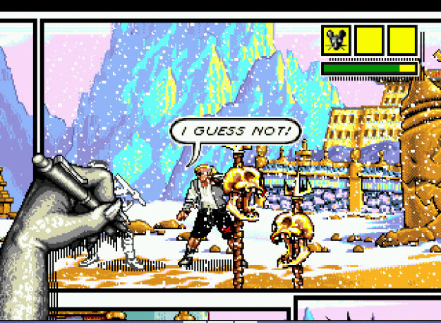 Герою Comix Zone по ходу рисуют противников.