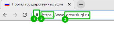 Определяем официальный адрес сайта Госуслуги