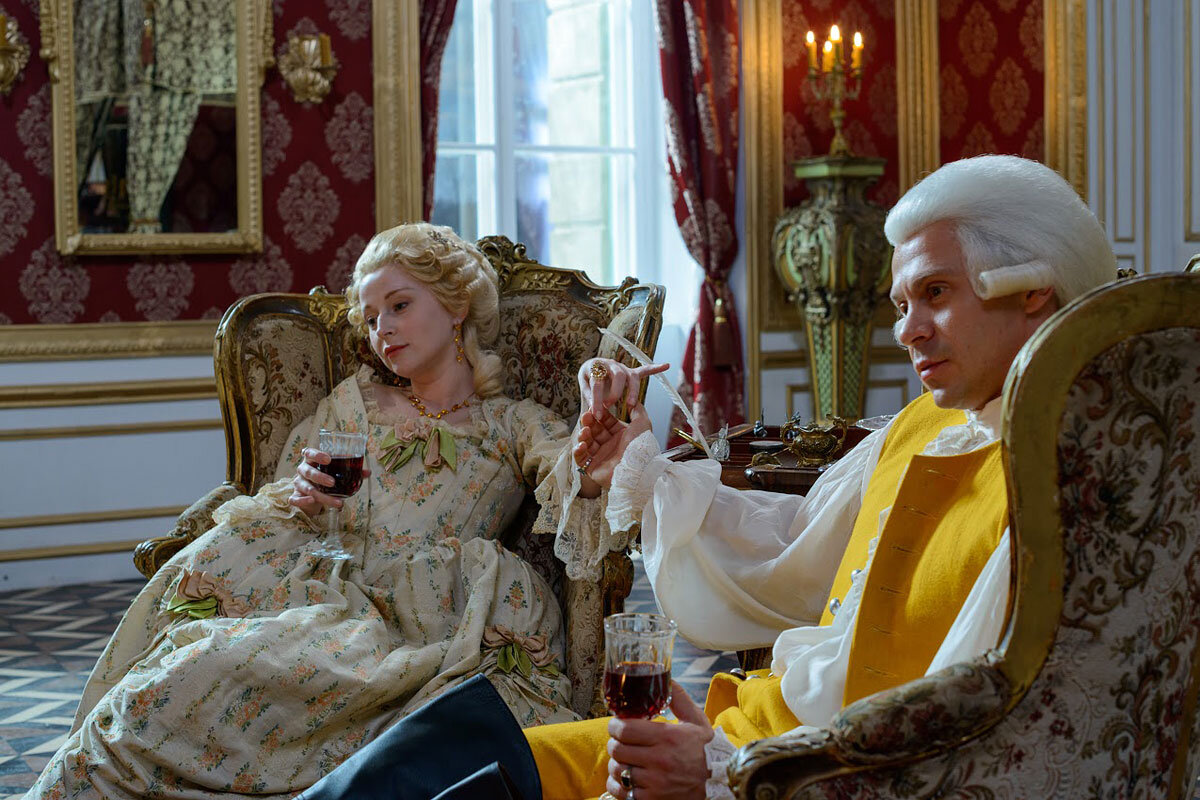 Фото-фрагмент из сериала "Великая". Елизавета Воронцова и Петр 3.