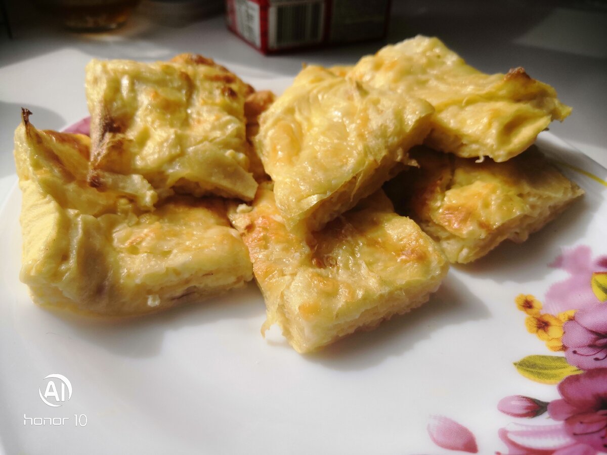 Пирог из лаваша с сыром 