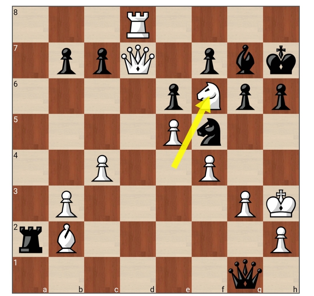 Шах конём f6