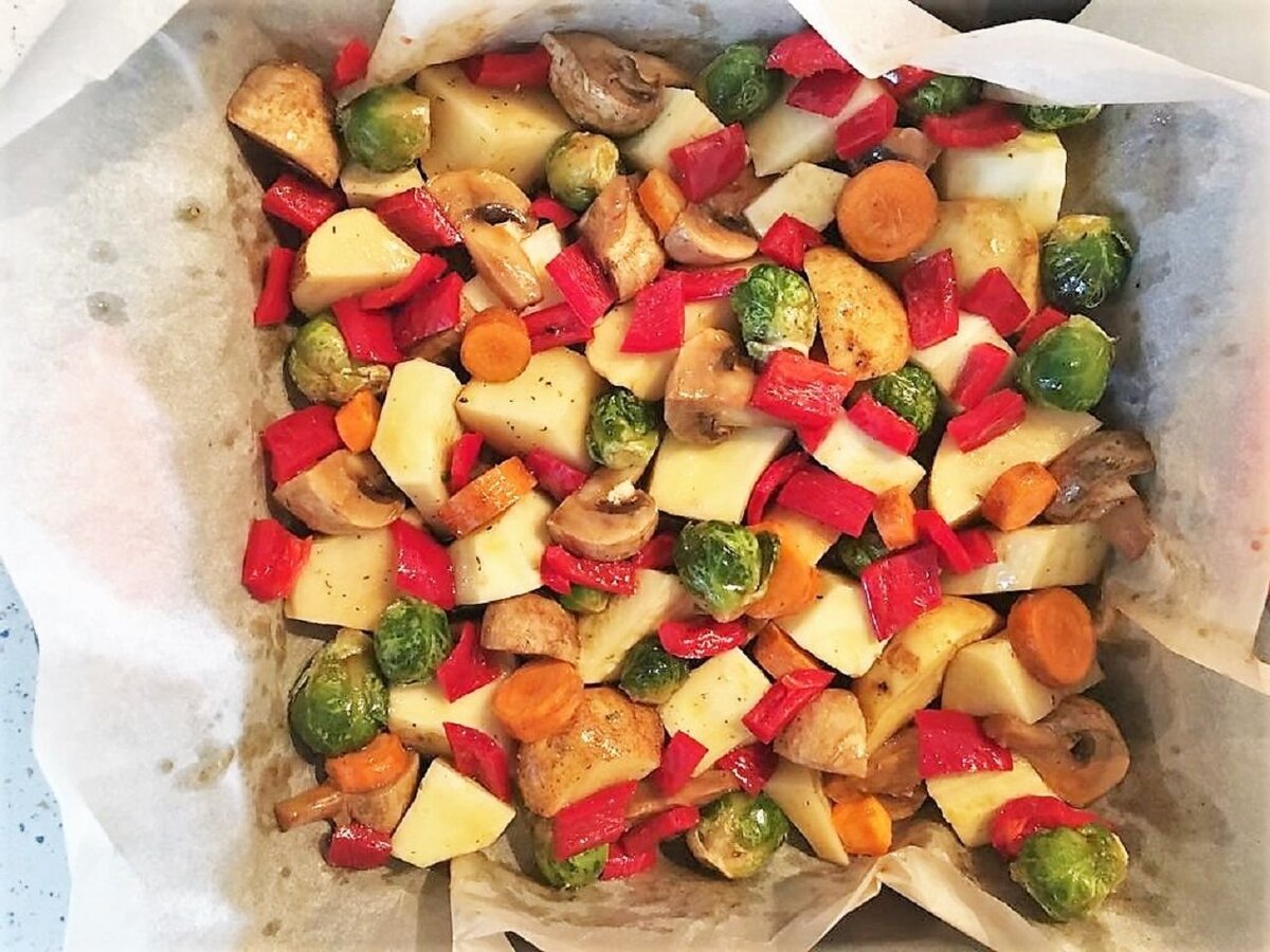 Овощи запеченые на пергаменте