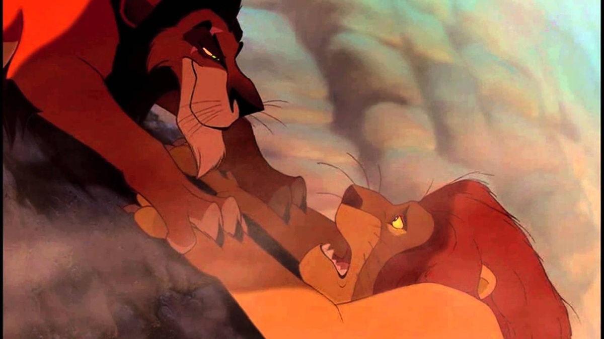 Сцена из мультика Король лев