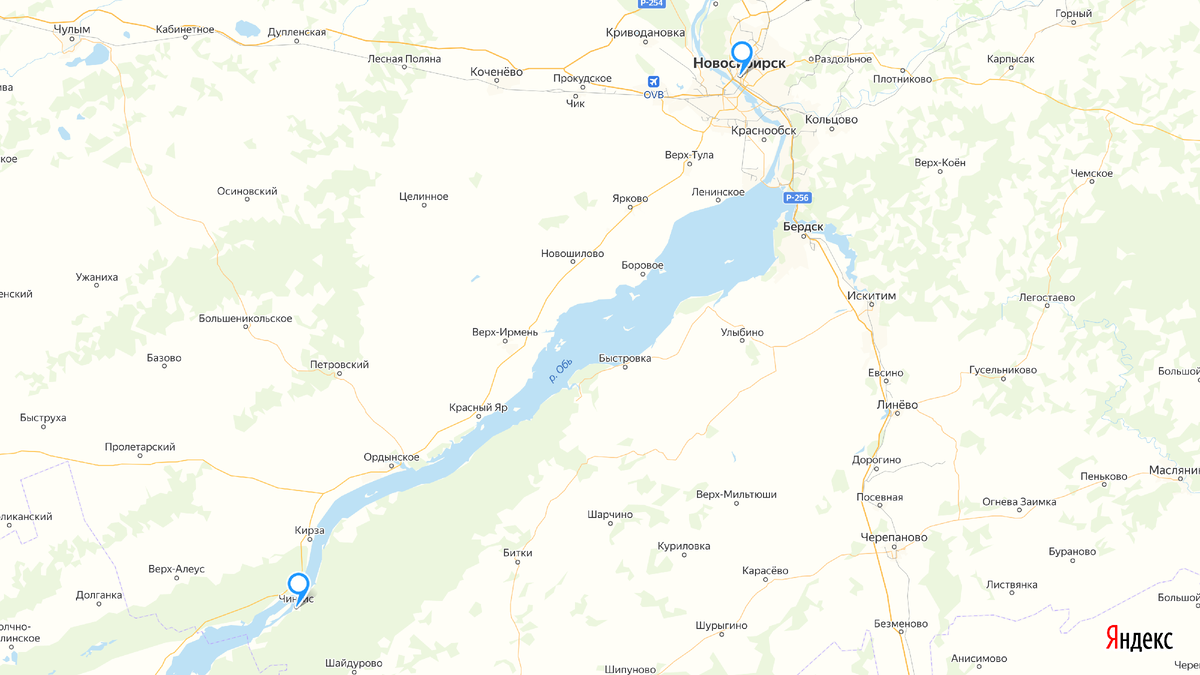 Чингис на карте (Яндекс.Карты)