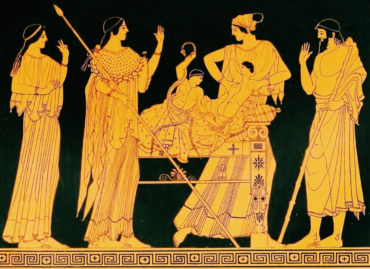 Младенец Геракл душит змей, Франсуа Ленорман