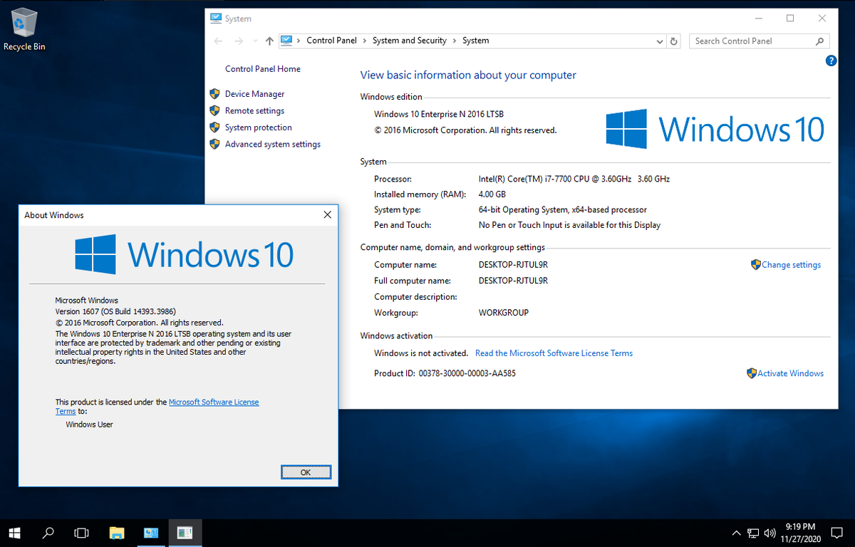 Windows 10 Enterprise LTSB