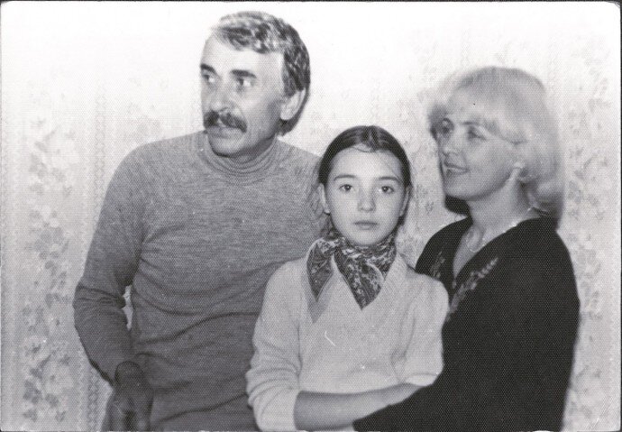 Ада Роговцева с мужем и дочерью.