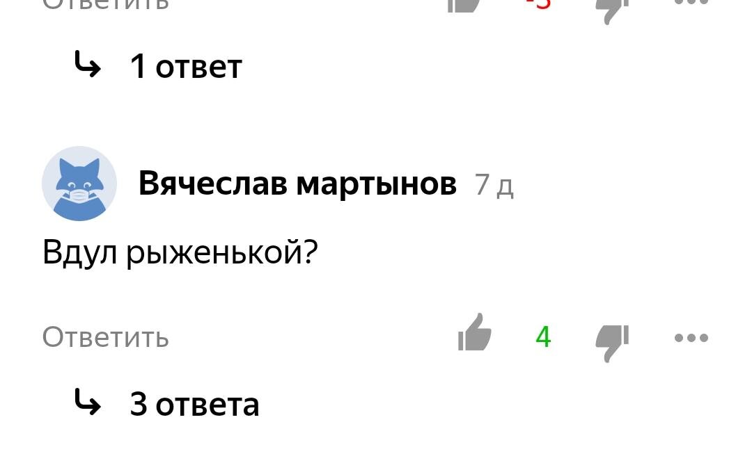 Под комменом вы видите 3 ответа, в одном из которых я спросил этого Вячеслава, не дебил ли он.