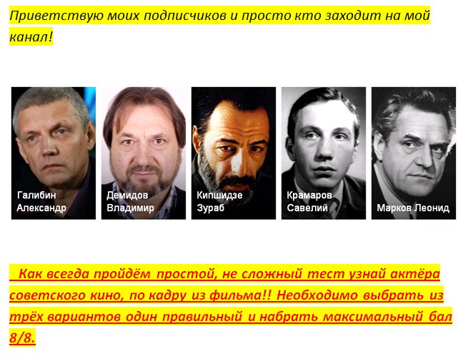 Тесты про актеров