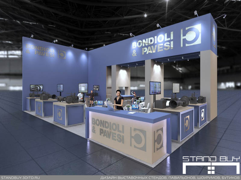 Проект выставочного стенда компании Bondioli&Pavesi. Архитектор - Павел Сапов.