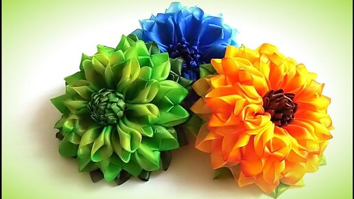 DIY: Заколка Канзаши. МК. Цветы Пионы / Hairpin Kanzashi. MK. Flowers Peonies — Video | VK