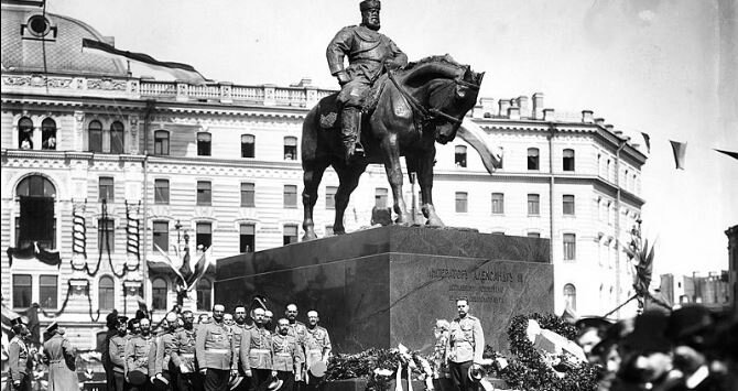 Открытие памятника 23 мая 1909 года. Фото: общественное достояние. 