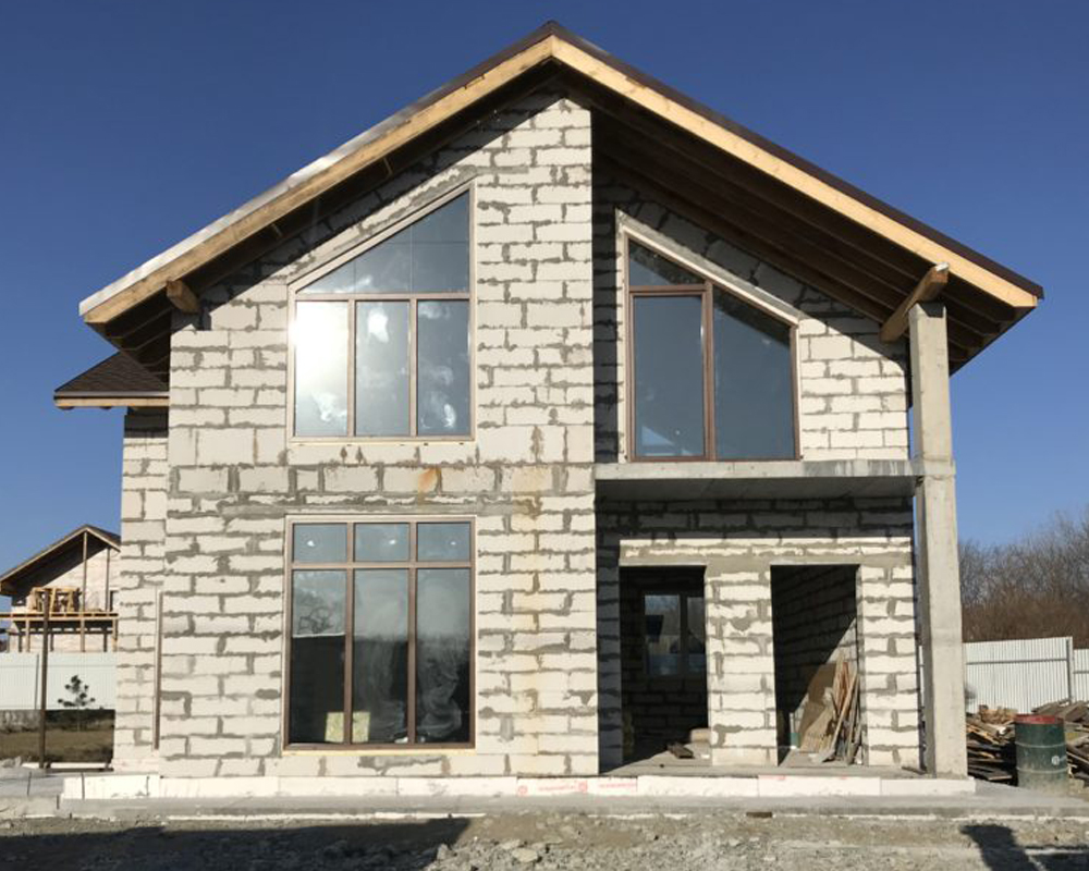 готовый дом из газобетона фото из интернета