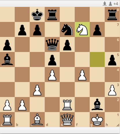 Диаграмма первой партии против Никитина Руслана ( позиция с фото)