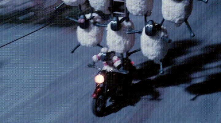 Момент из короткометражки "Уоллес и Громит: Выбрить наголо"