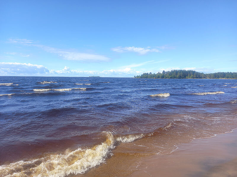 На берегу Онежского озера (пос.Шальский - 08.08.2022).