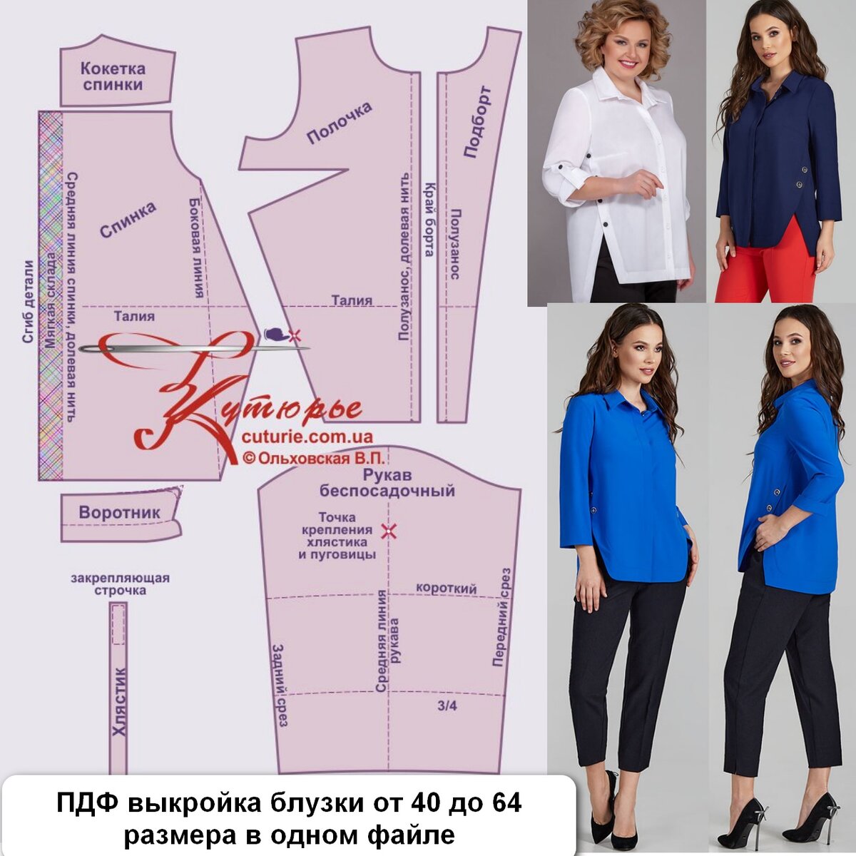 Выкройка блузки для начинающих портних. Простейшие выкройки блузок :: SYL.ru