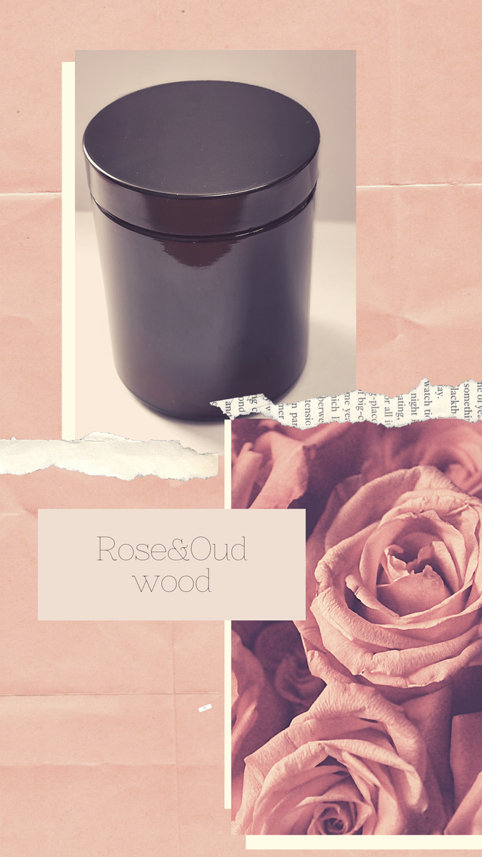 Rose&Oud Wood aroma candle 