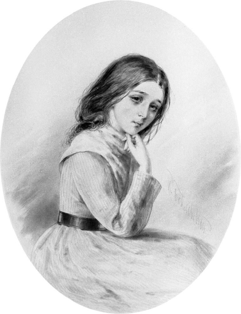 Варвара Доброселова "Бедные люди" иллюстрация Петра Боклевского 1840-е годы. 