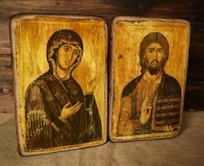 Икона Спасителя и Богородицы 