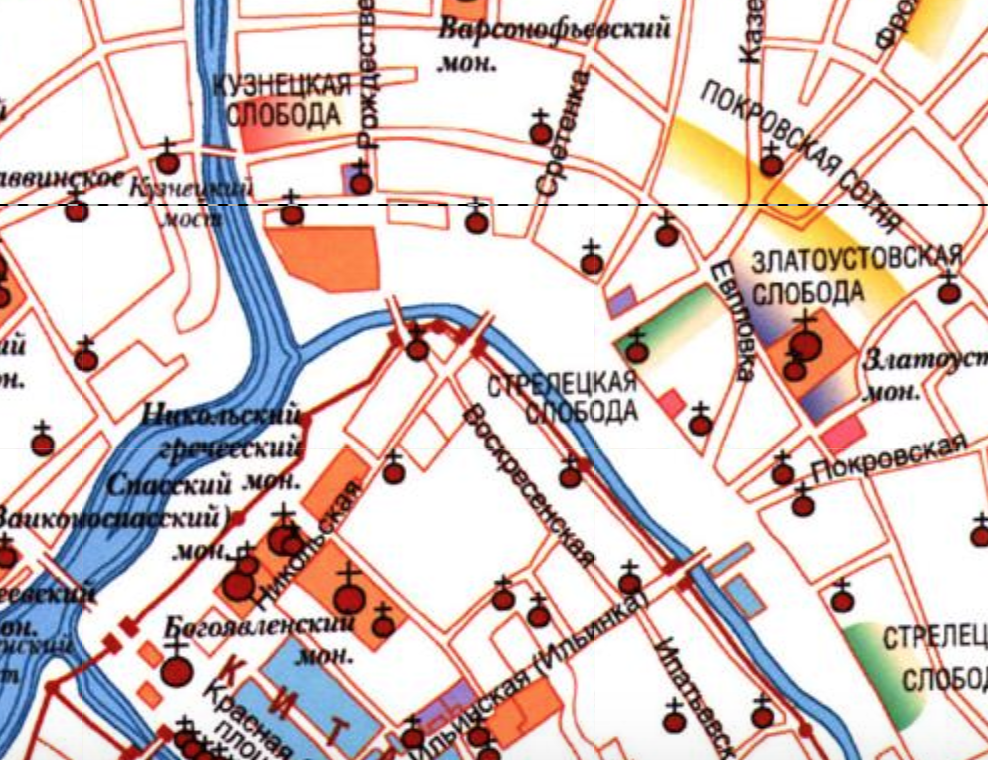 Карта москвы и окрестностей 17 век