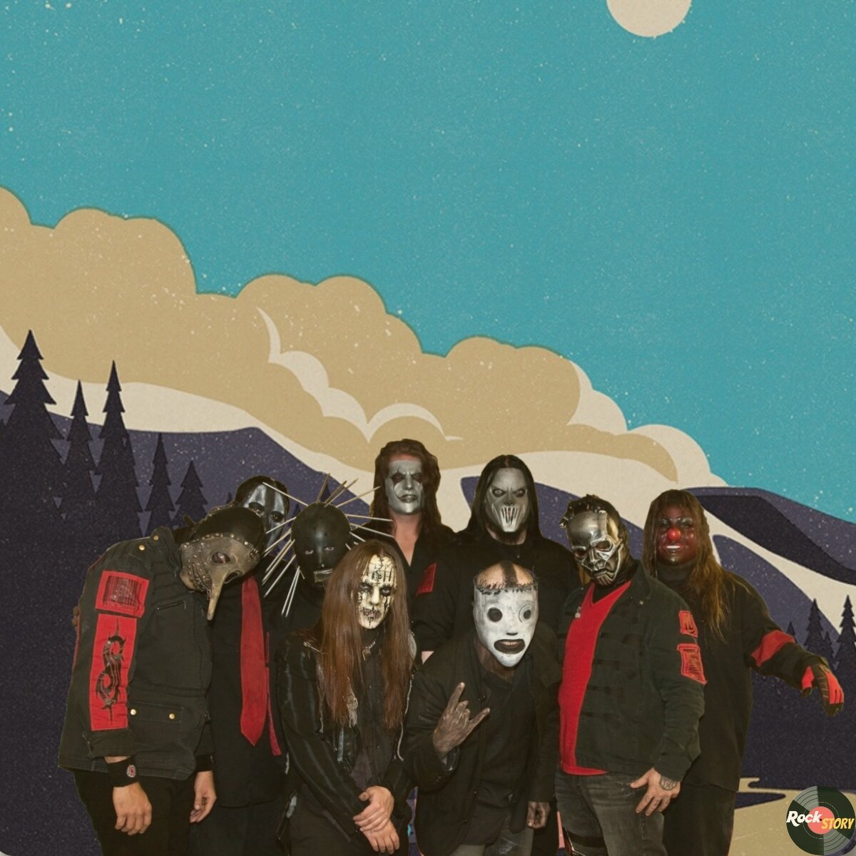 На фотографии: участники группы Slipknot