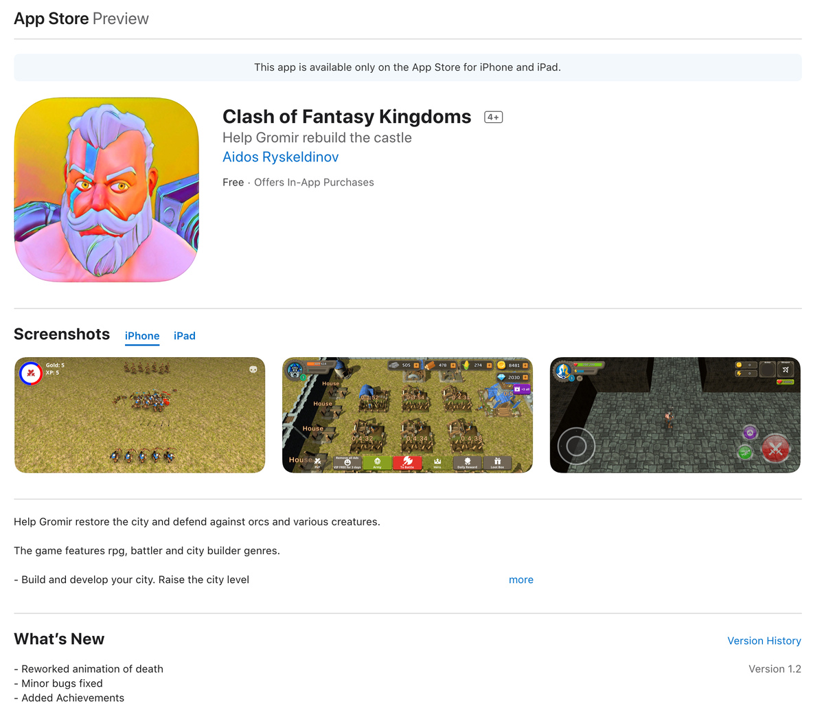 Clash of Fantasy Kingdoms в App Store