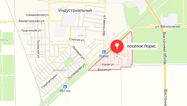 Географическое  расположение посёлка