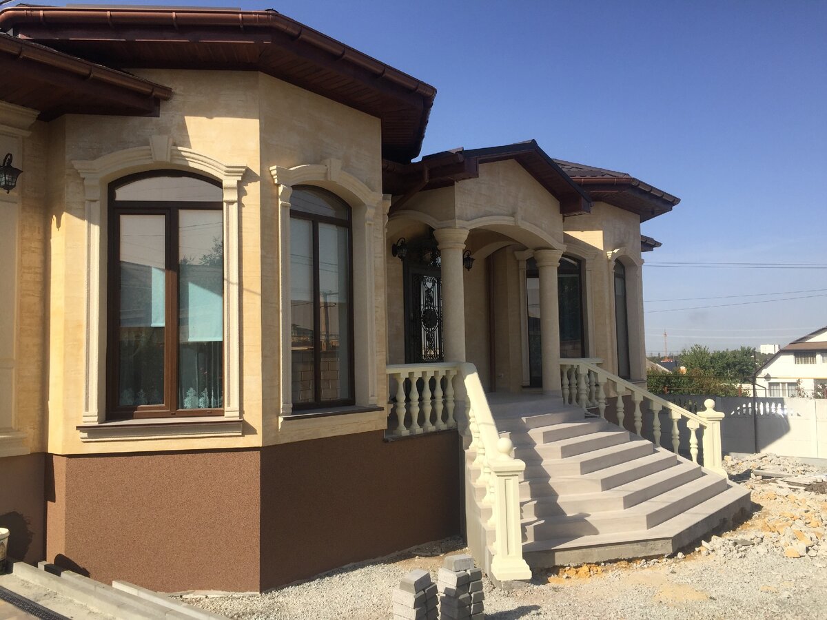 Балясины из пенопласта с защитным мраморно-акриловым покрытием