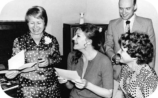 Александра Пахмутова, Николай Добронравов и Анна Герман