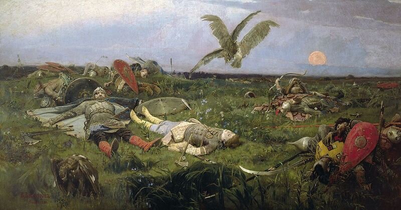 Виктор Васнецов, 1880 г. После побоища Игоря Святославича с половцами