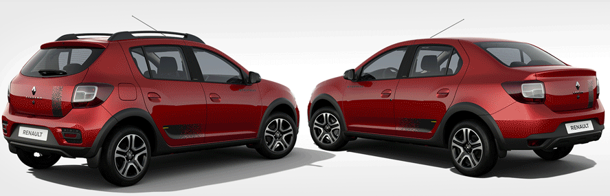 Дизайн-пакет City для серии Stepway (14 000 рублей) предлагает аппликации из «шашечек» и плашечек, размещённые на задних дверях, багажнике и корпусах наружных зеркал. В узорах должно угадываться слово «City». Внутри имитация углеволокна окружает экран медиацентра и видна на дверных картах.