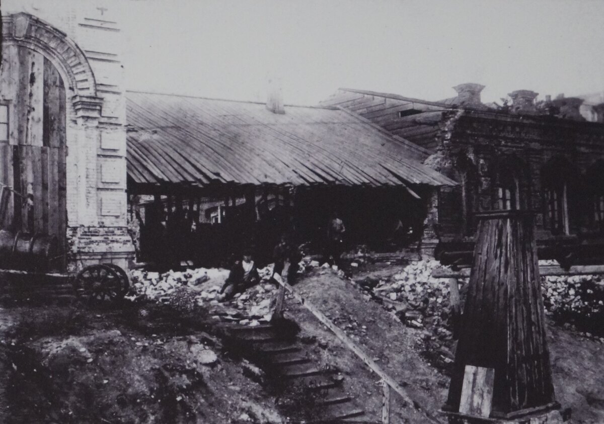 Разрушенный водопровод Царицына. Фото из фондов Мемориально-исторического музея Волгограда