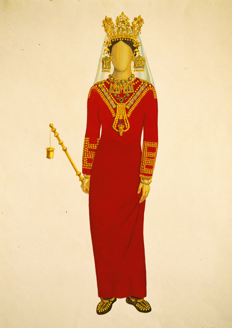 Наряд бактрийской царицы. Реконструкция