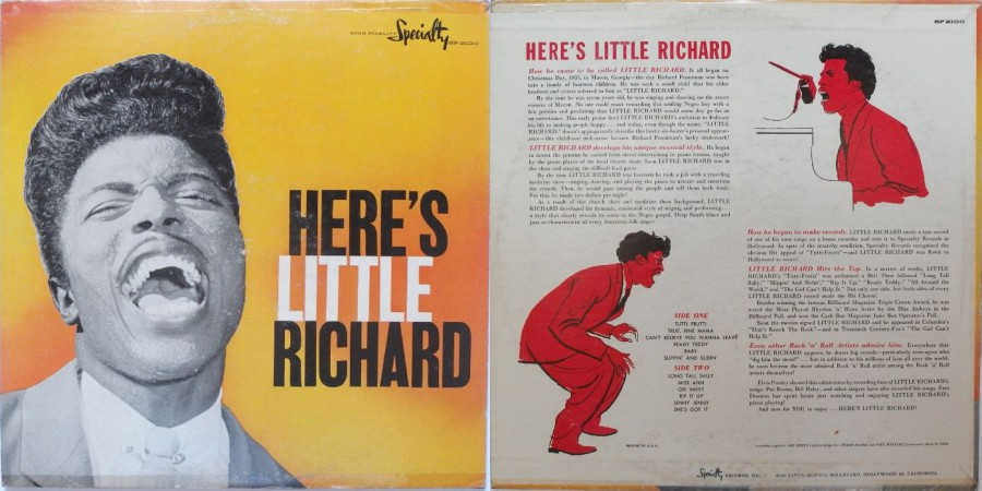 Обложка первого сольного альбома "Here’s Little Richard" американского автора песен и исполнитель Little Richard