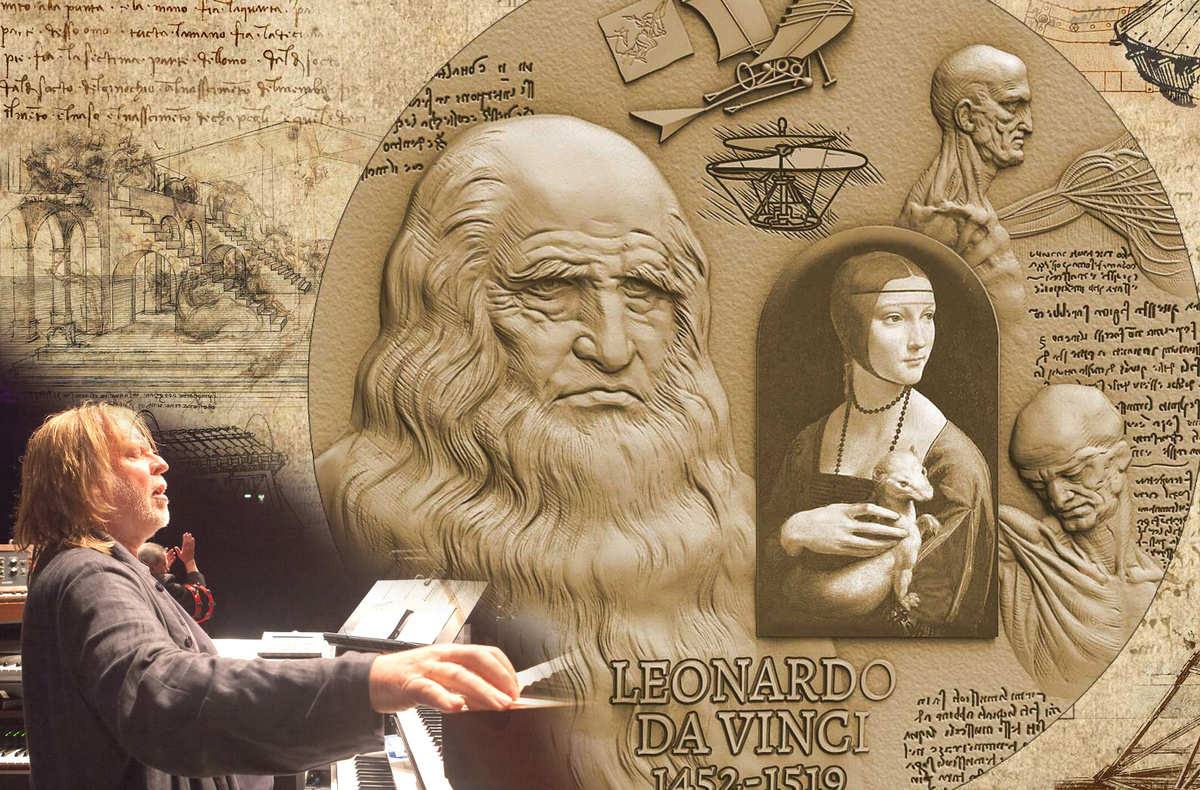 Коллаж автора, в левом нижнем углу  Rick Wakeman, фон - работы Леонардо, что вряд ли стоило пояснять, но на всякий случай