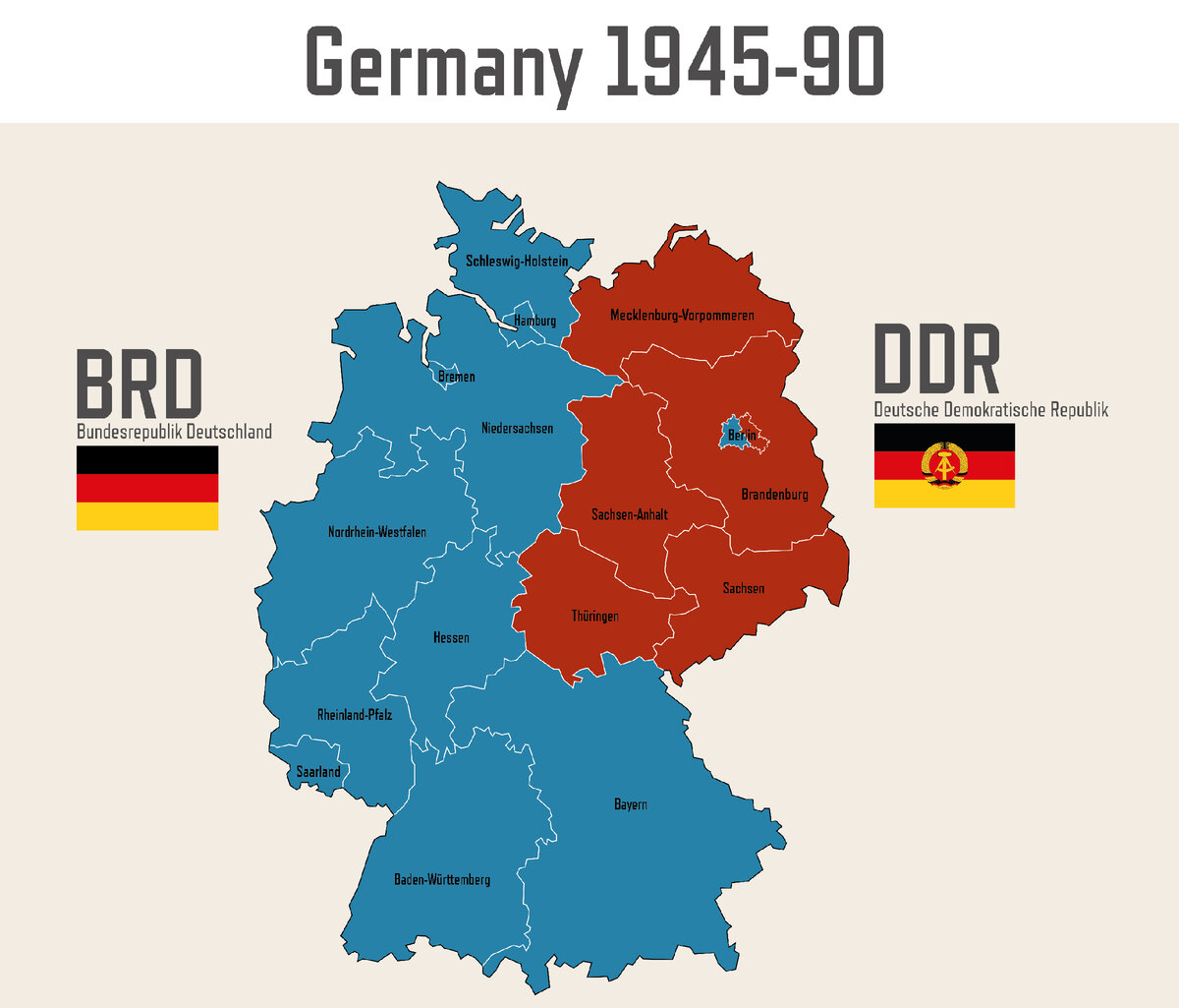 Карта восточной германии до 1990