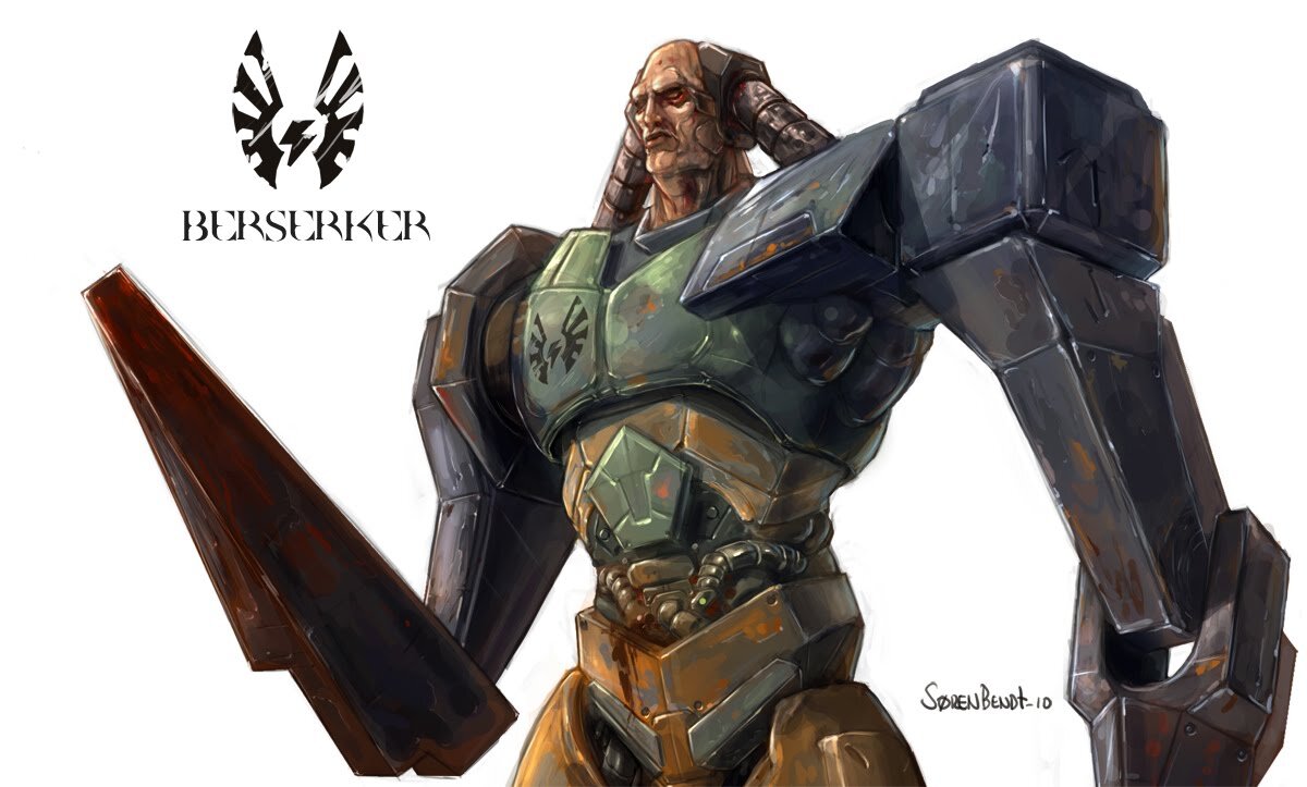Berserker- заразы быстрые и кидают далеко. Могут положить с 2-3 ударов.