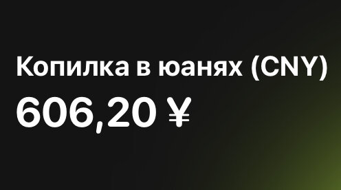 Моя копилка в юанях