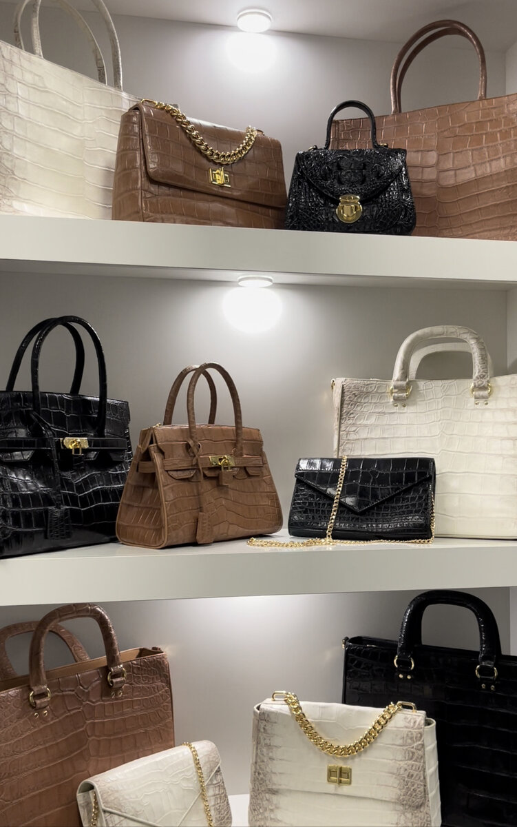 Сумки из натуральной кожи крокодила 