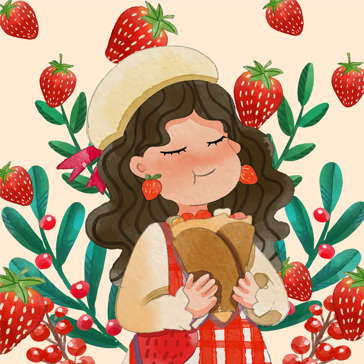 <a href='https://www.freepik.com/vectors/strawberry-watercolor'>Strawberry watercolor vector created by pikisuperstar - www.freepik.com</a>