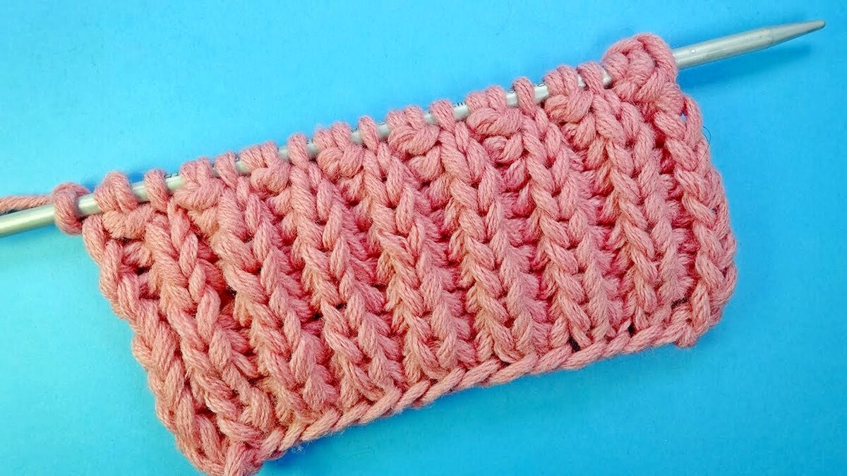 Польская резинка спицами: вязание по схеме и видео уроку