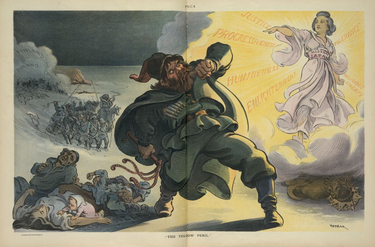 «Жёлтая опасность», карикатура 1904 года / общедоступное фото